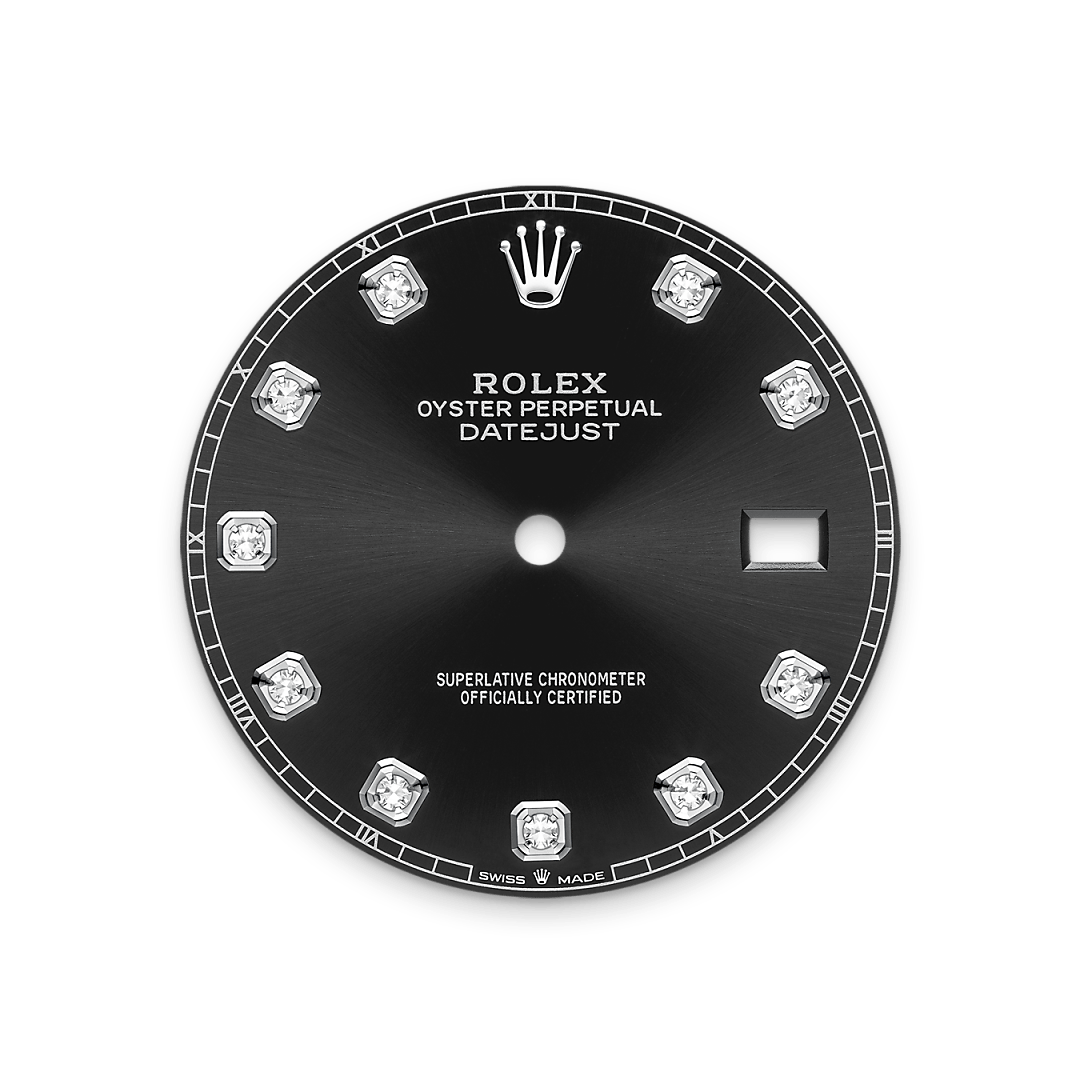 Strahlend schwarzes Zifferblatt