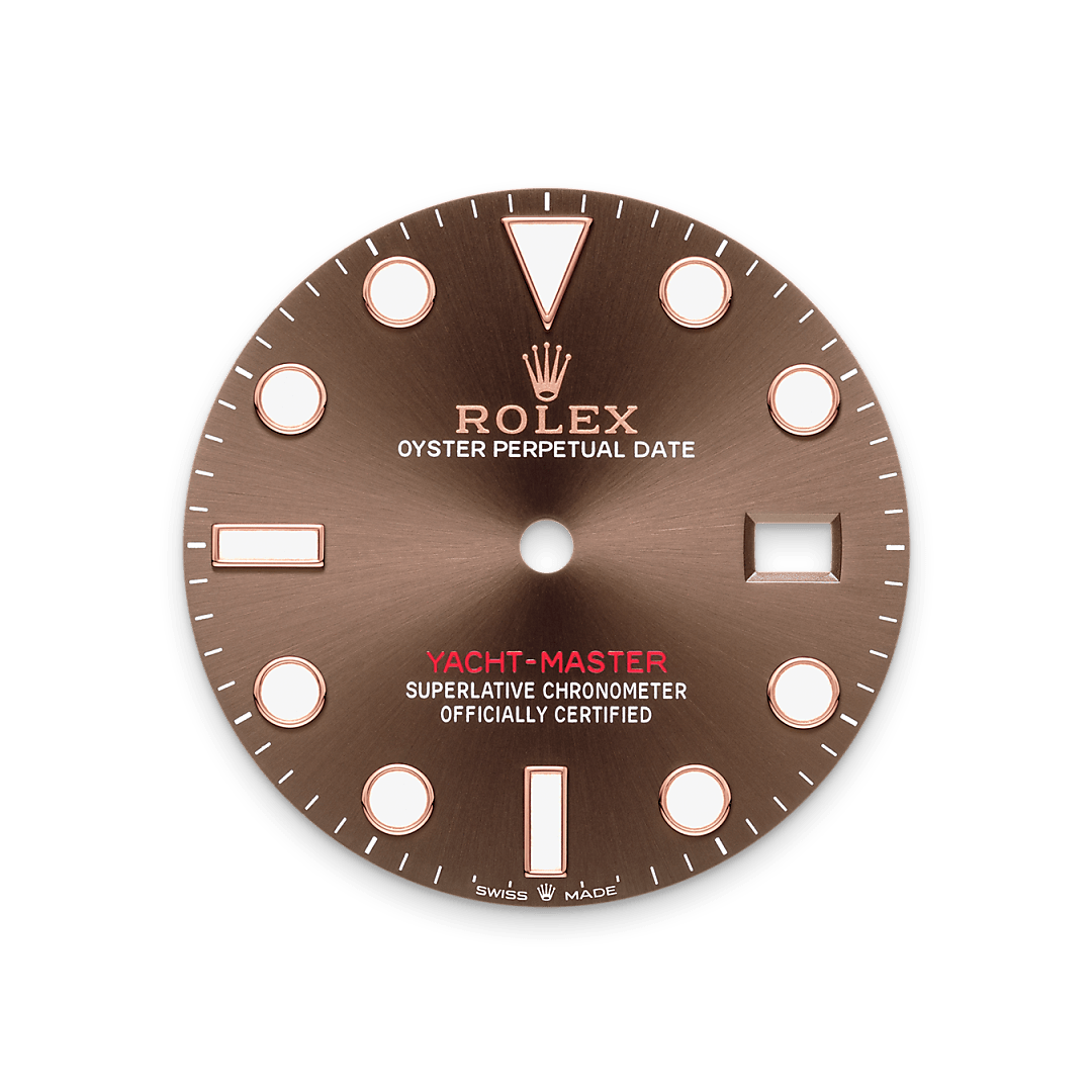 Schokoladen­­farbenes Zifferblatt