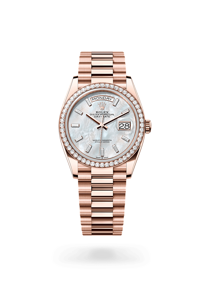 Rolex Day-Date 36 Herrenuhr (M128345RBR-0077) Oyster, 36 mm, Everose-Gold mit Diamanten