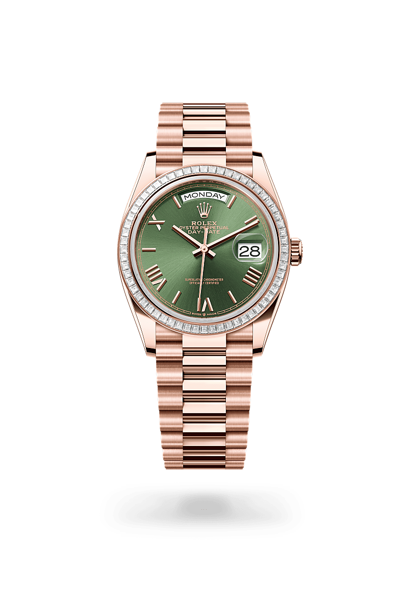 Rolex Day-Date 36 Herrenuhr (M128395TBR-0033) Oyster, 36 mm, Everose-Gold mit Diamanten