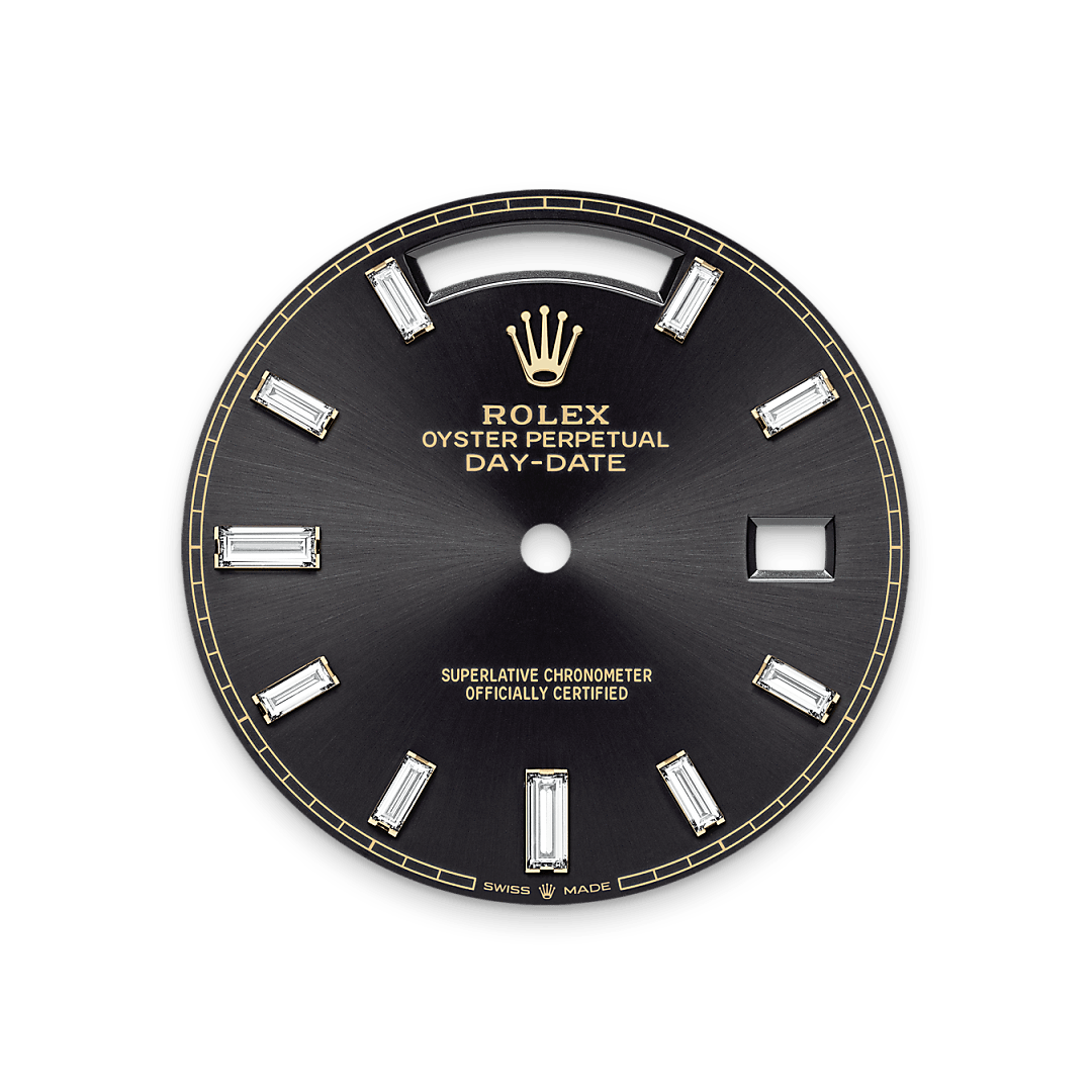 Strahlend schwarzes Zifferblatt