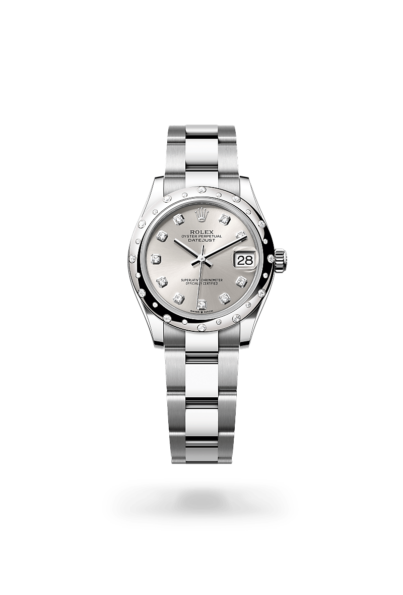 Rolex Datejust 31 Herrenuhr (M278344RBR-0031) Oyster, 31 mm, Edelstahl Oystersteel und Weißgold mit Diamanten